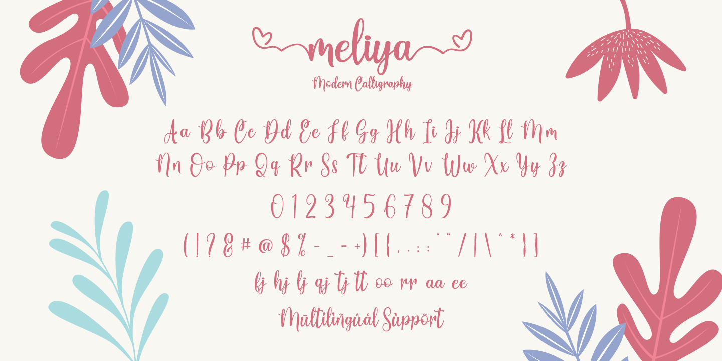 Пример шрифта Meliya Regular